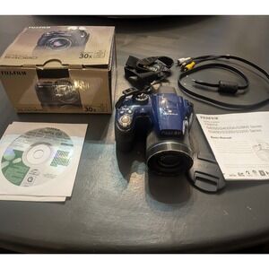 Fujifilm FinePix S4080 Digital Camera Navy Blue 14MP 30x Optical Zoom